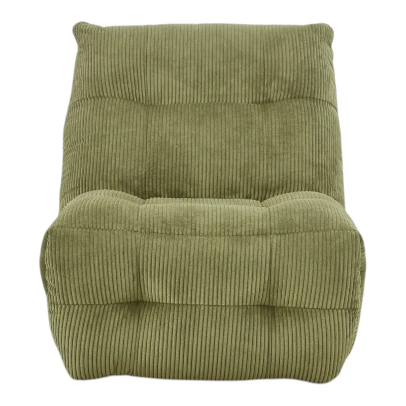 Fauteuil relax velours côtelé vert