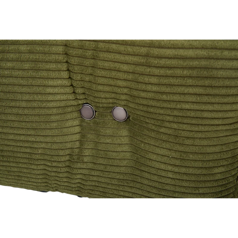 Fauteuil relax velours côtelé vert