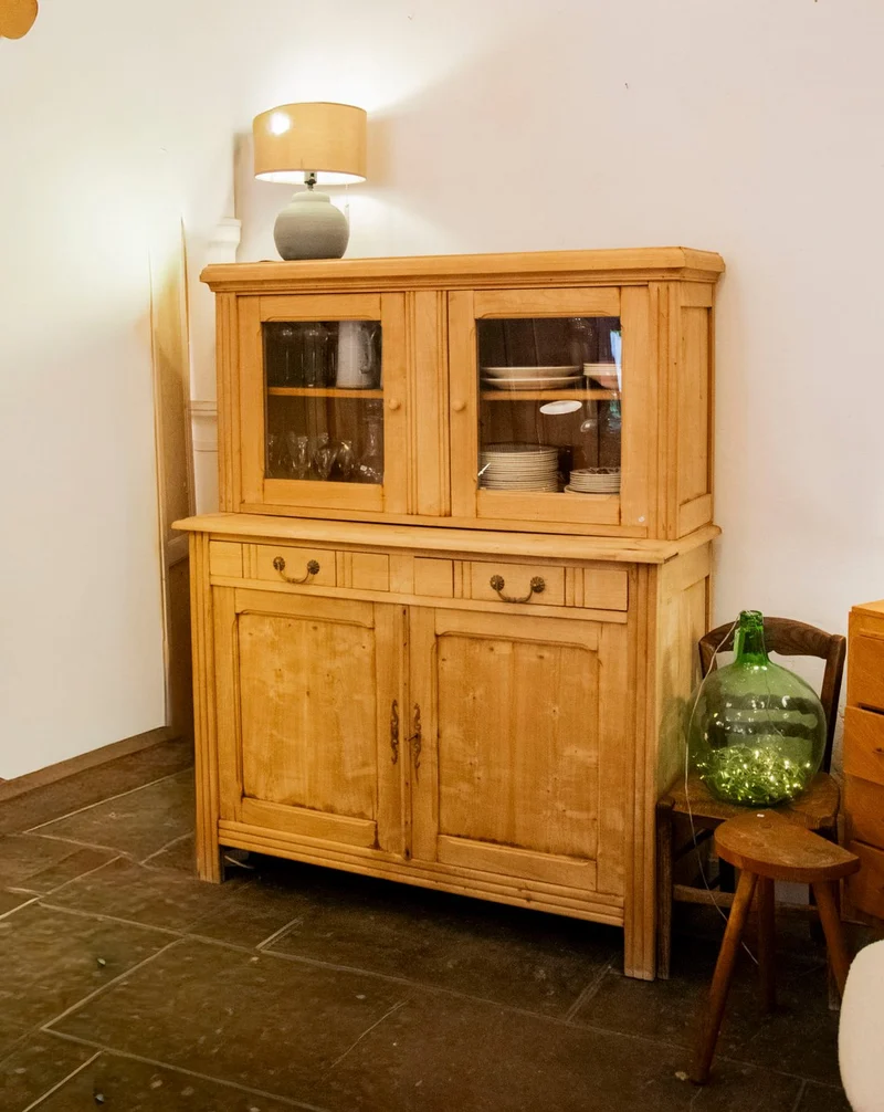 Maximilien, le vaisselier restauré en bois massif N°408