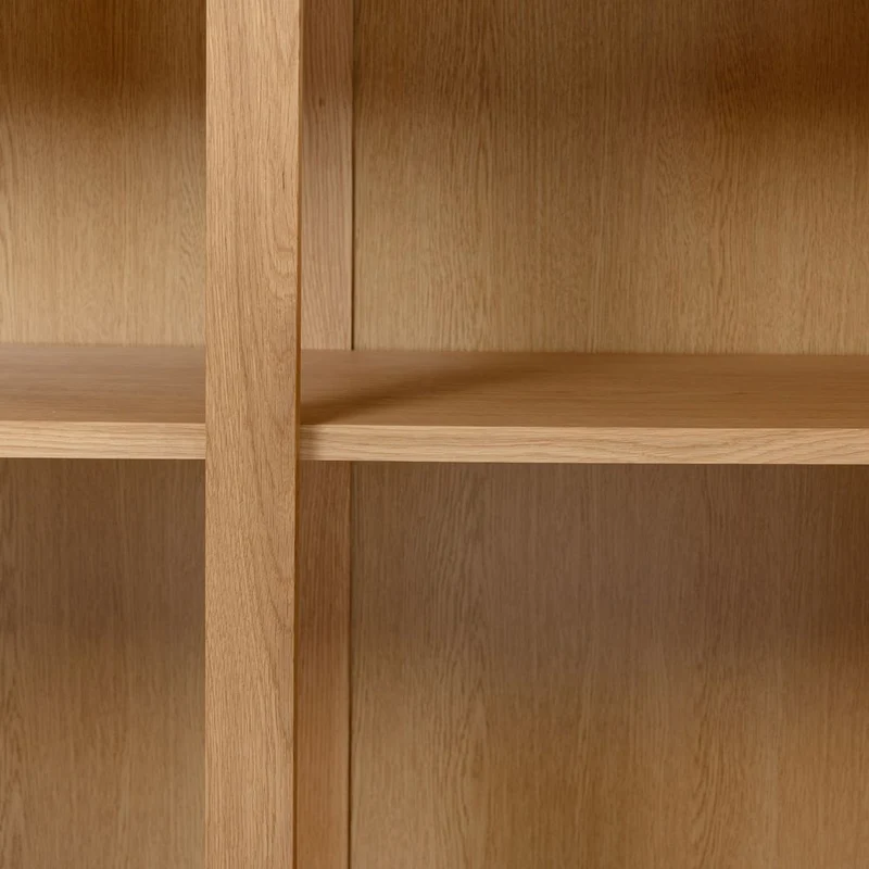 Meuble bas 4 portes placage chêne naturel