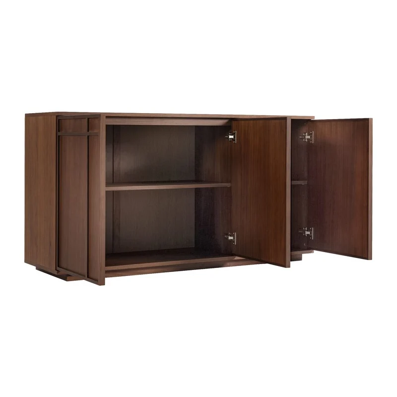 Meuble bas 3 portes placage noyer