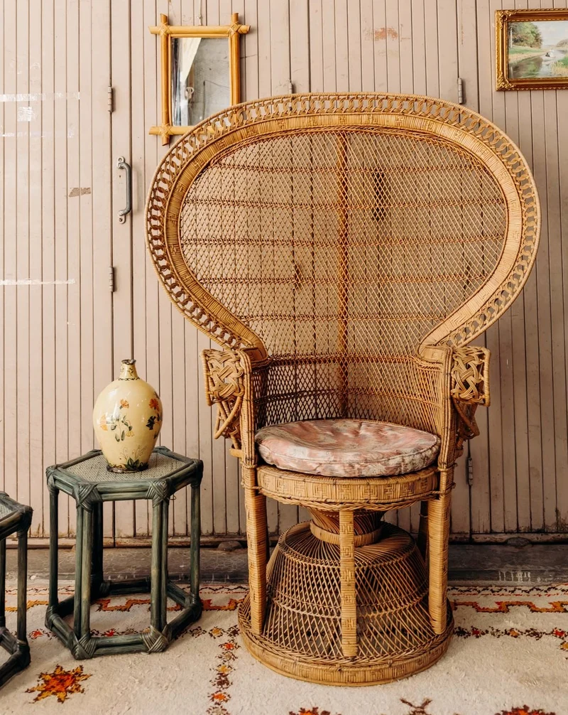 Emmanuel, le fauteuil en rotin élégant et grandiose N°28