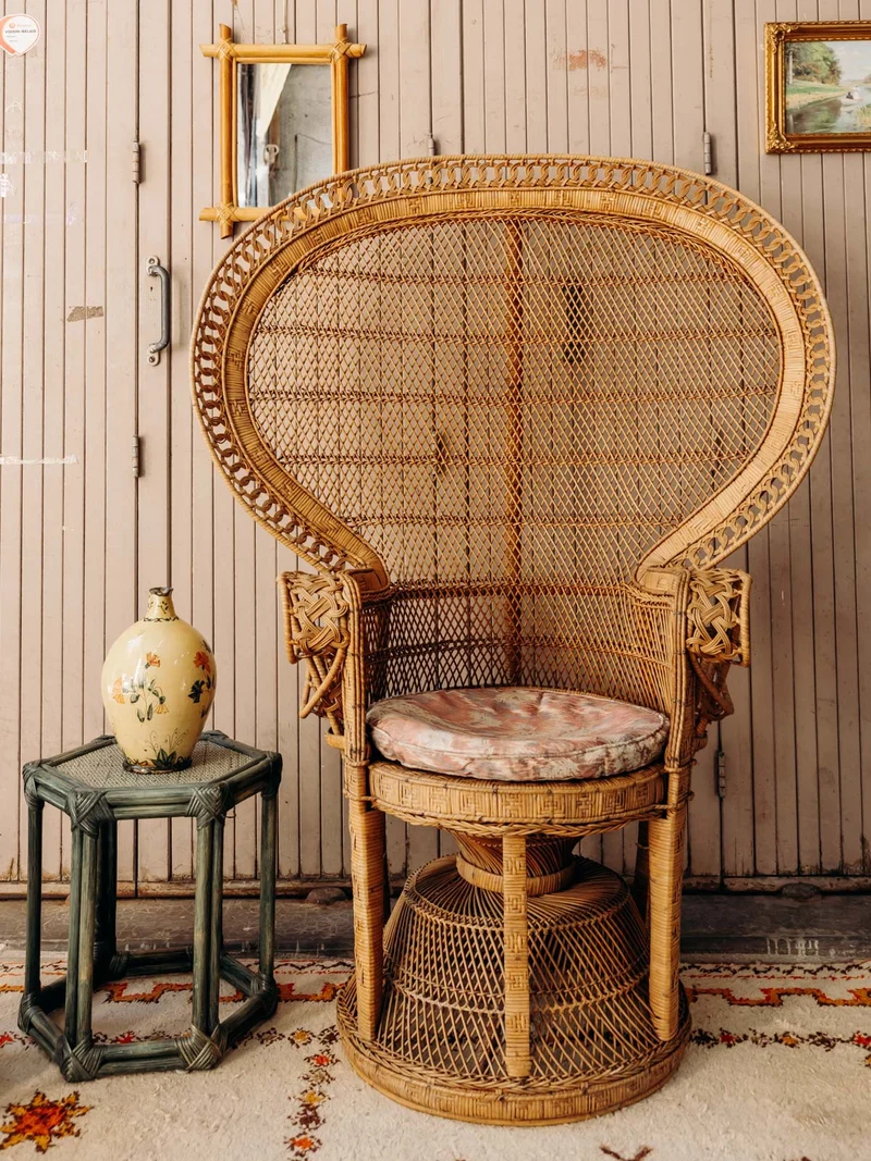 Emmanuel, le fauteuil en rotin élégant et grandiose N°28