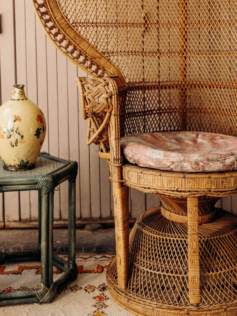 Emmanuel, le fauteuil en rotin élégant et grandiose N°28
