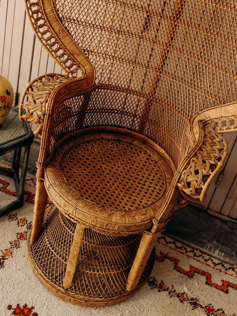 Emmanuel, le fauteuil en rotin élégant et grandiose N°28