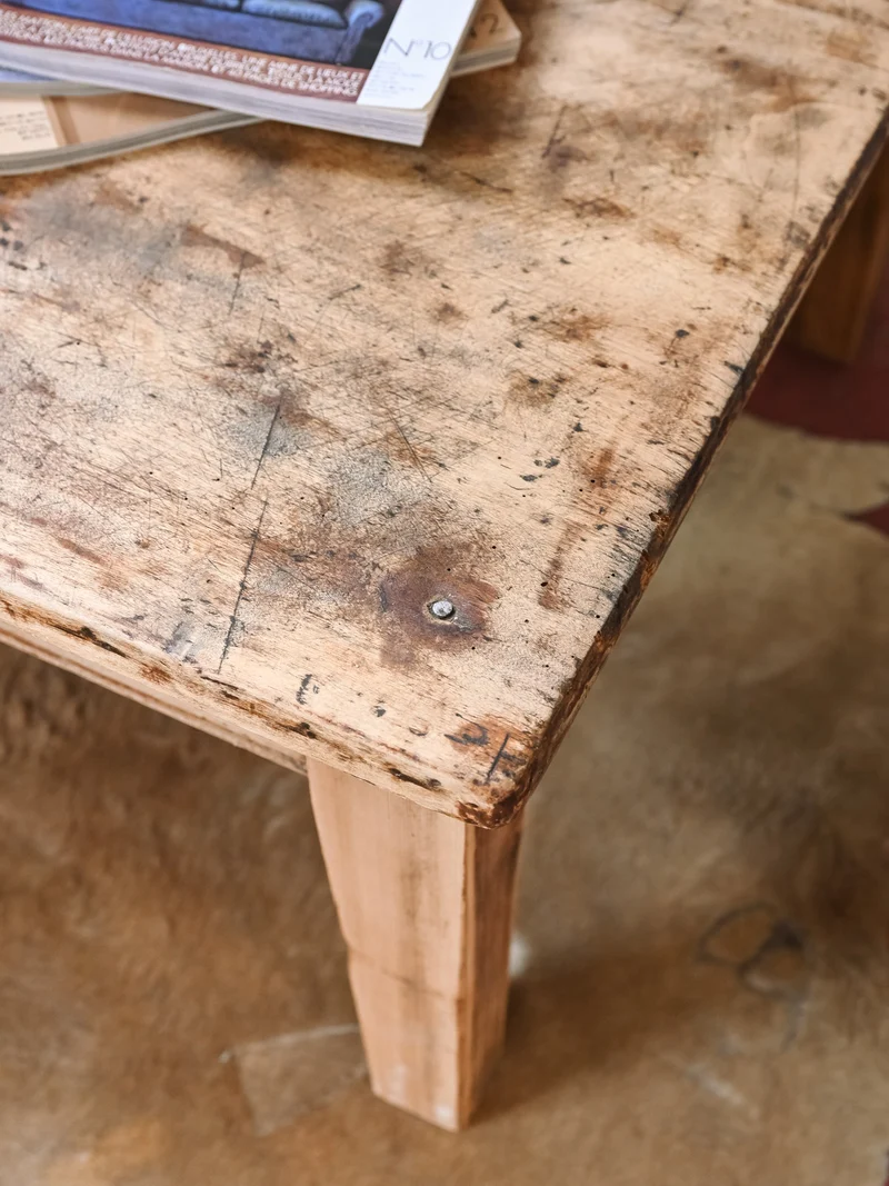 Léonie, la table basse rustique en bois N°1160