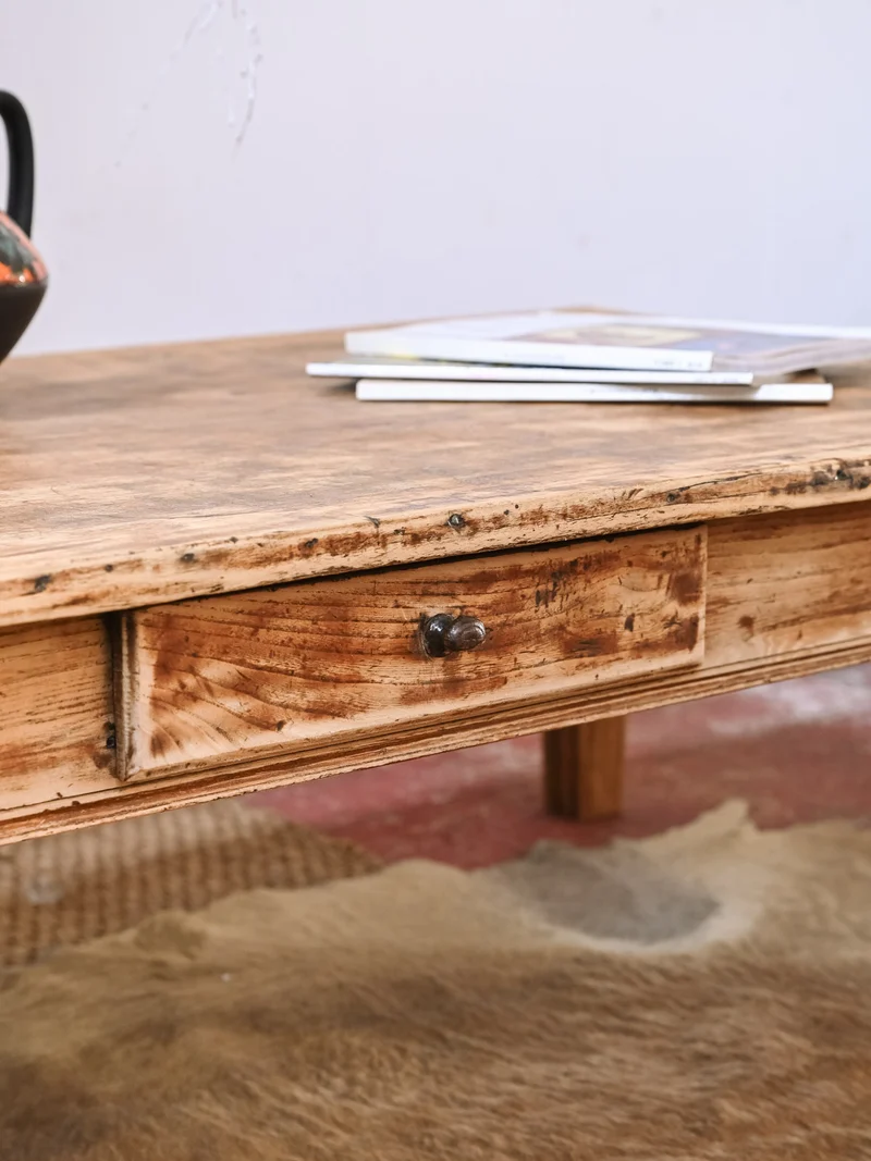Léonie, la table basse rustique en bois N°1160