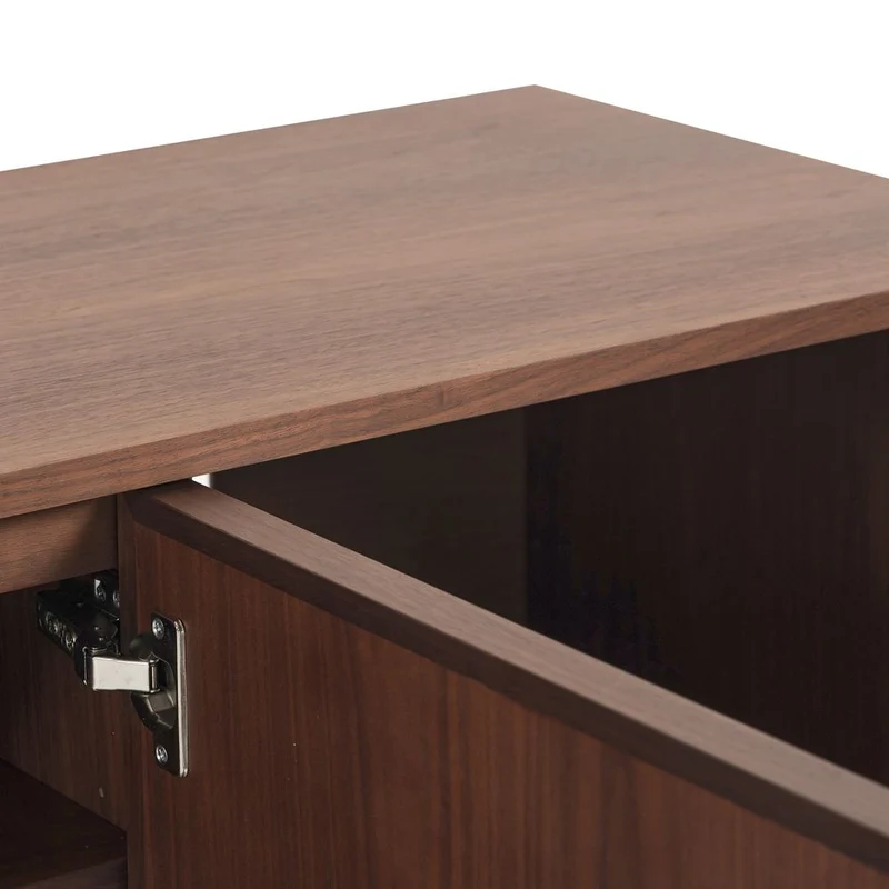 Meuble TV 3 portes placage noyer