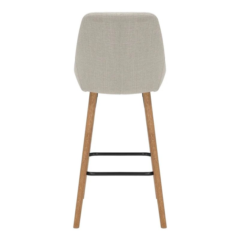 Chaise snack en tissu crème pied chêne