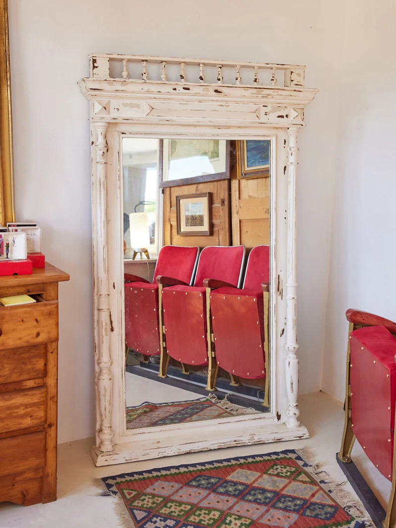Georges, le grand miroir ancien en bois N°1354