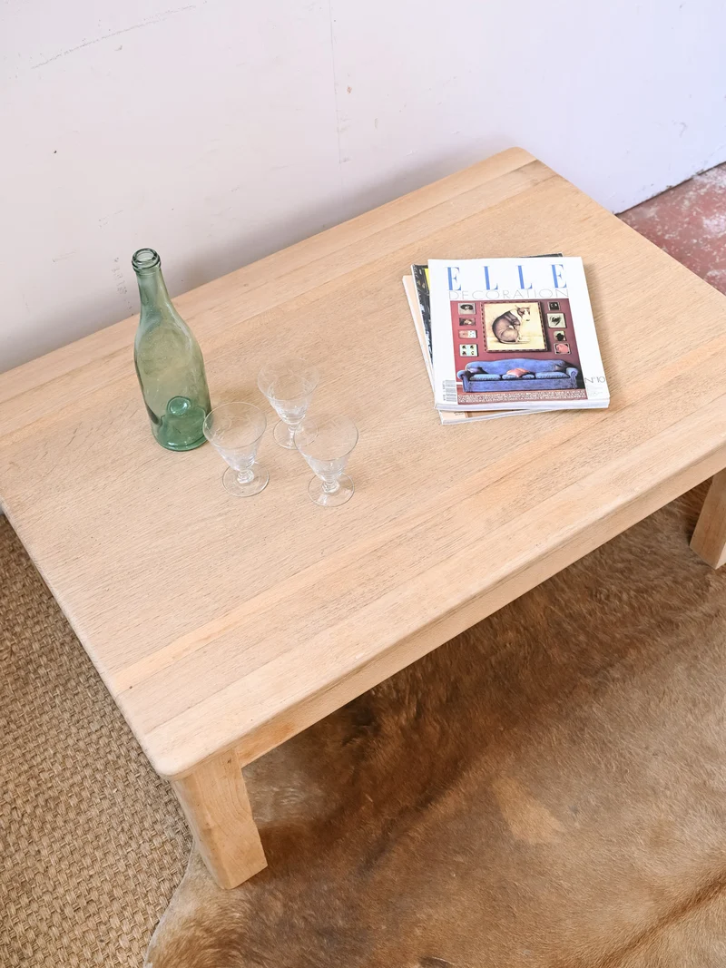 Léonie, la table basse campagne en bois clair N°1159