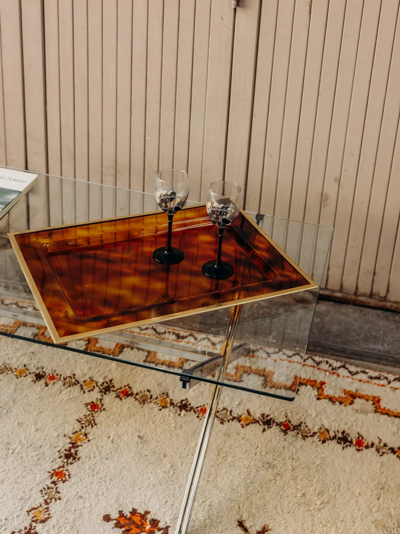 Marcel, le plateau élégant au motif léopard N°163