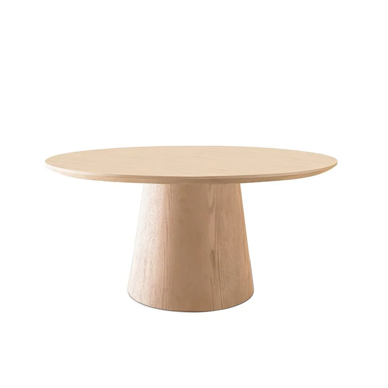 Table basse D80 cm placage chêne