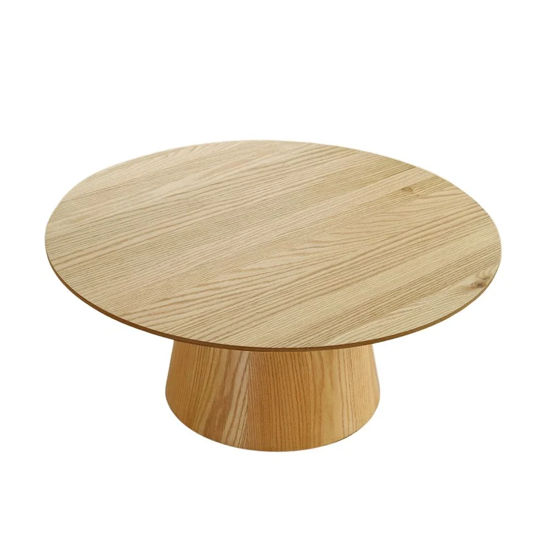 Table basse D80 cm placage chêne