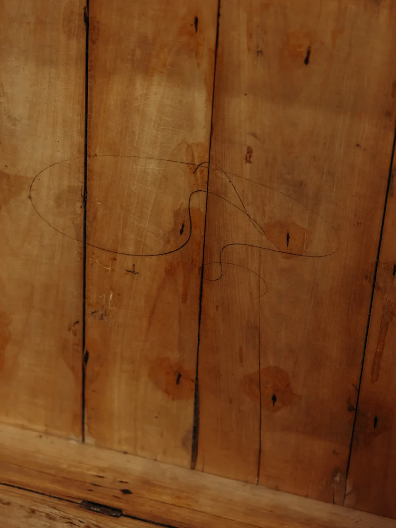 Lucienne, la malle de voyage ancienne en bois clair N°209