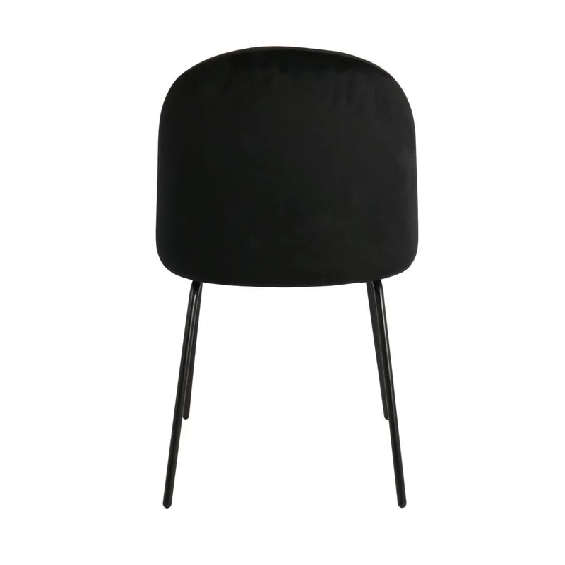 Chaise repas velours noir