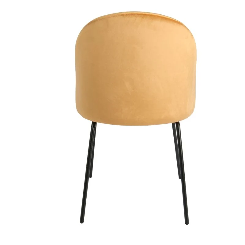Chaise repas velours ocre