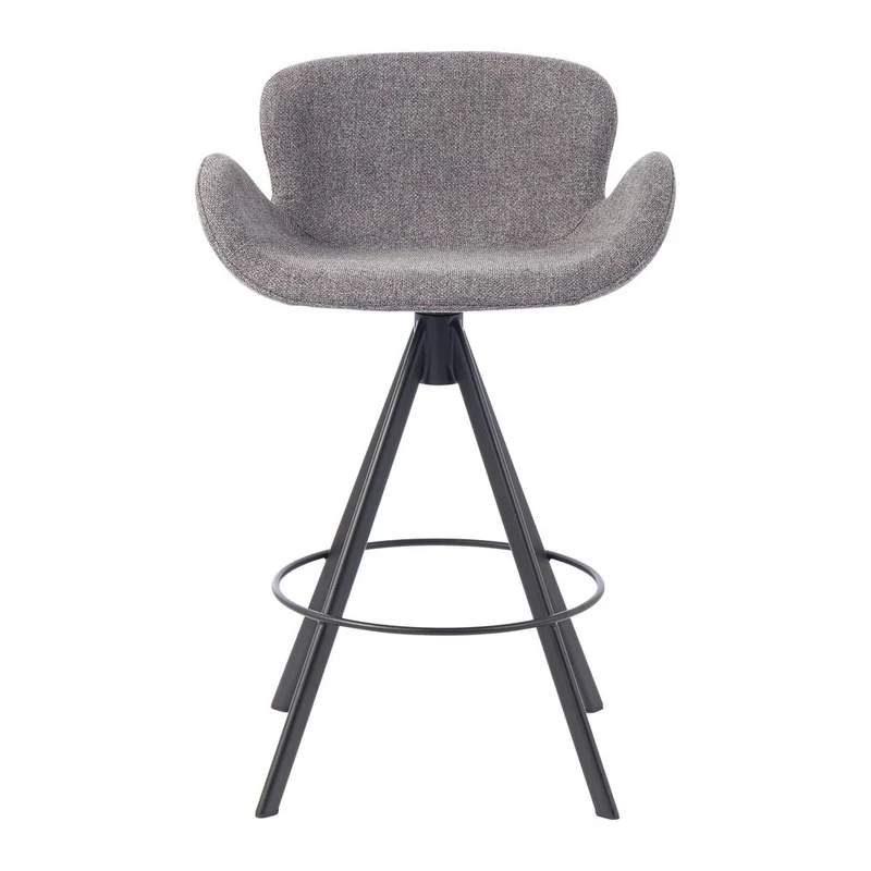 Chaise snack tissu gris foncé