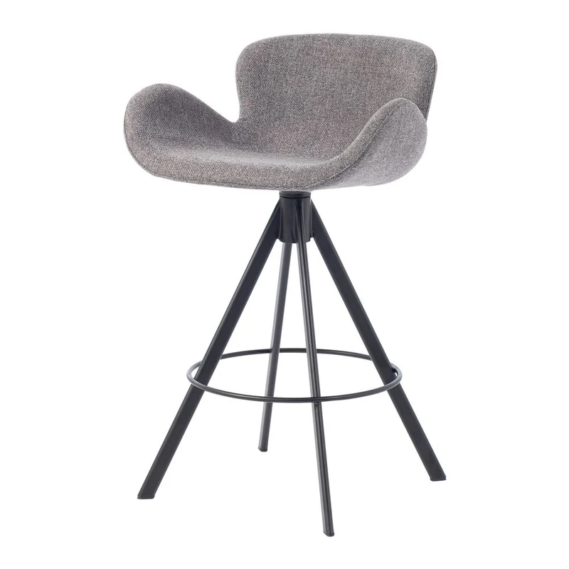 Chaise snack tissu gris foncé