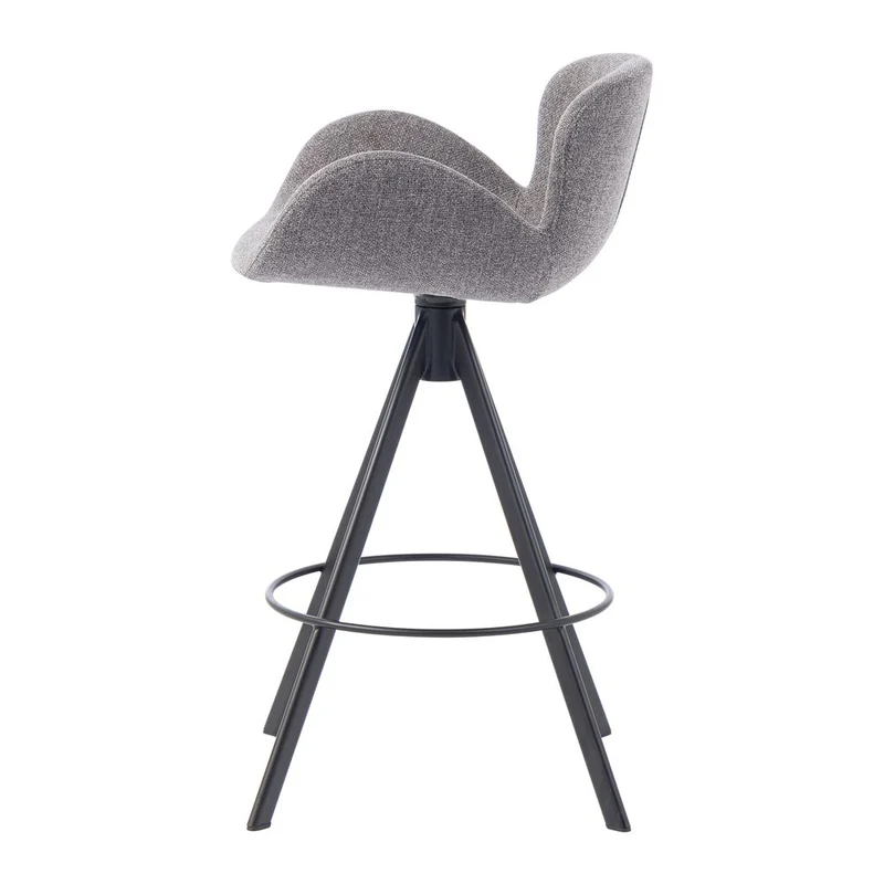 Chaise snack tissu gris foncé