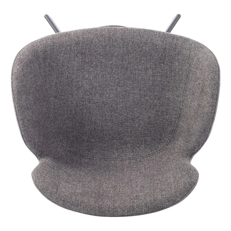 Chaise snack tissu gris foncé