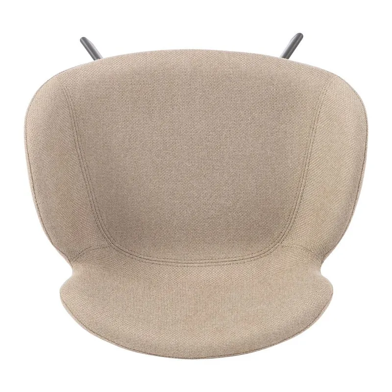 Chaise snack tissu gris beige
