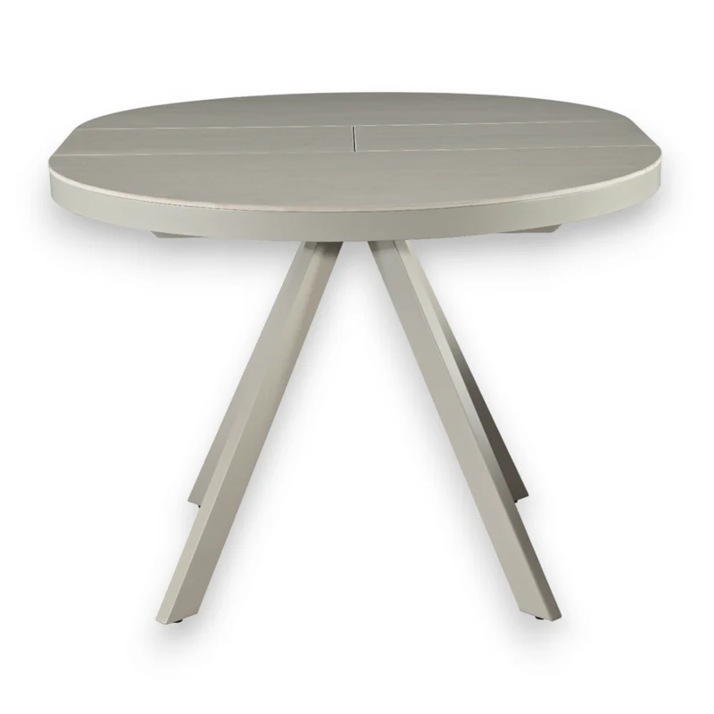 Table repas céramique blanche 100 cm avec allonge