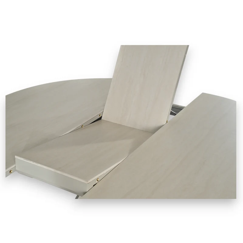 Table repas céramique blanche 100 cm avec allonge