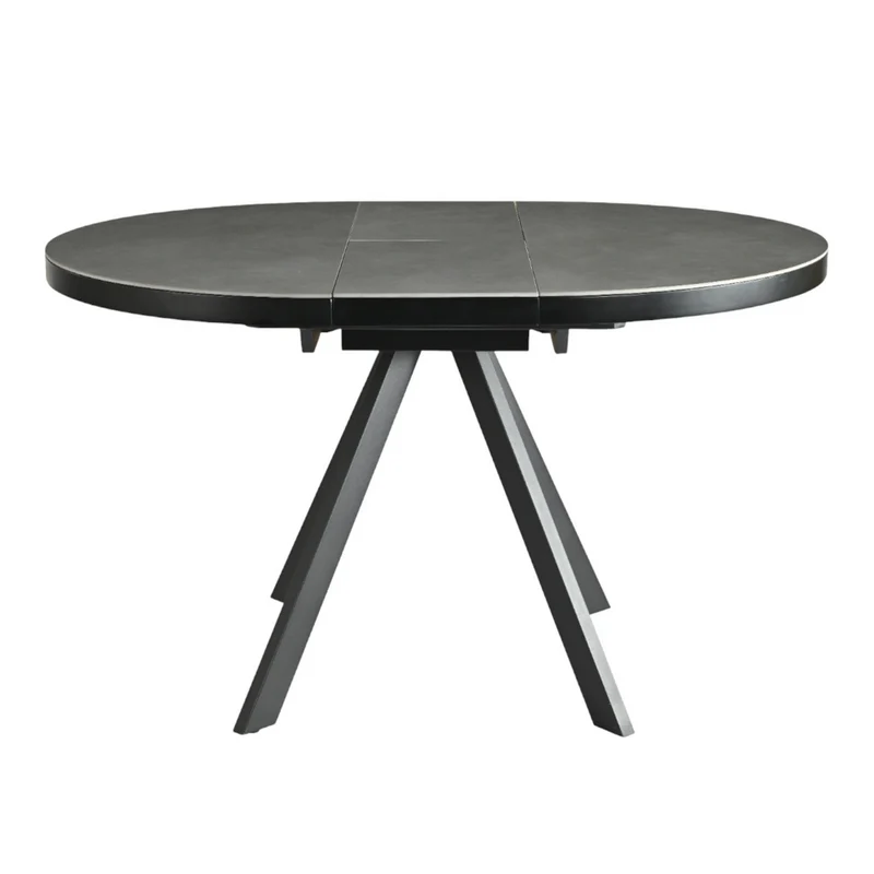 Table repas céramique grise 100 cm avec allonge