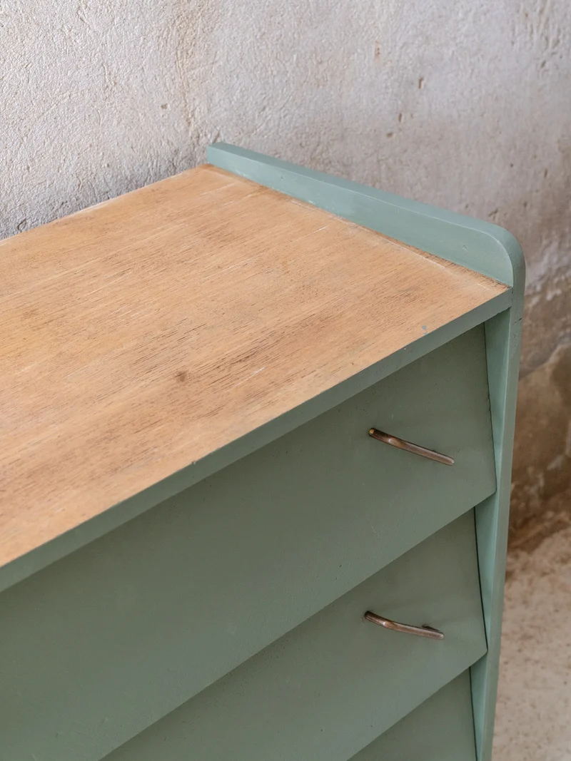 Olga, la commode vintage en bois vert N°1100