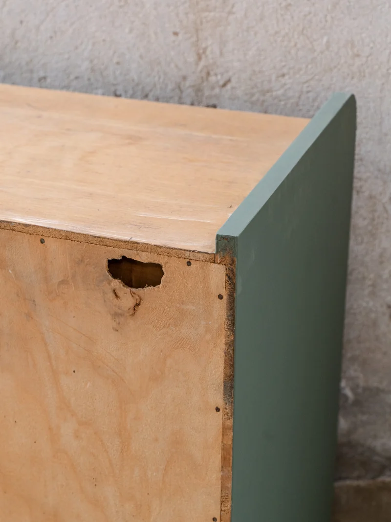 Olga, la commode vintage en bois vert N°1100