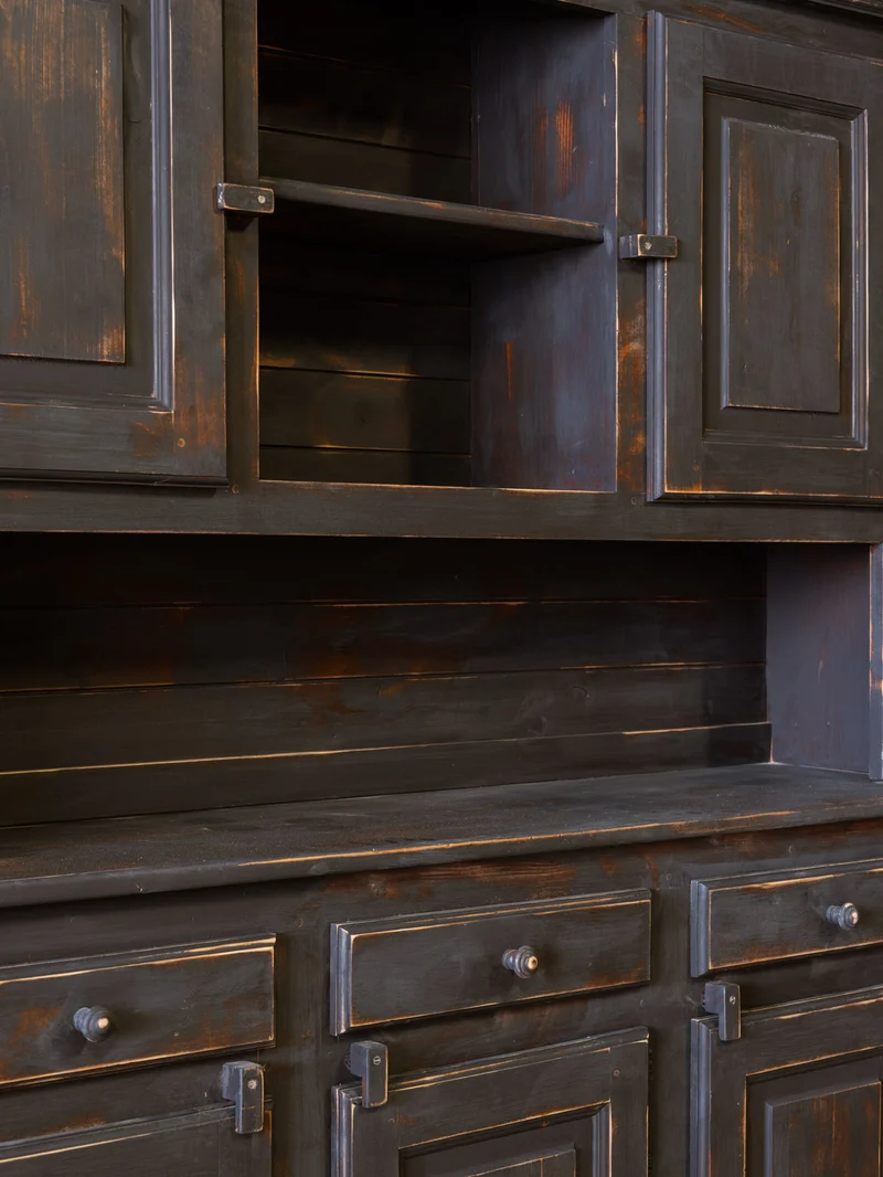 Gilbert, le grand buffet à deux corps en bois noir N°1866