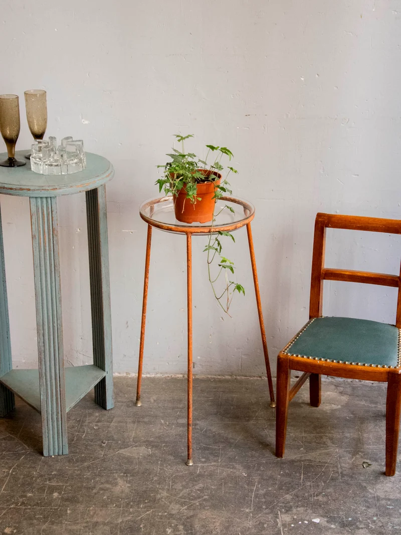 Ariel, le porte-plante en verre et métal N°552