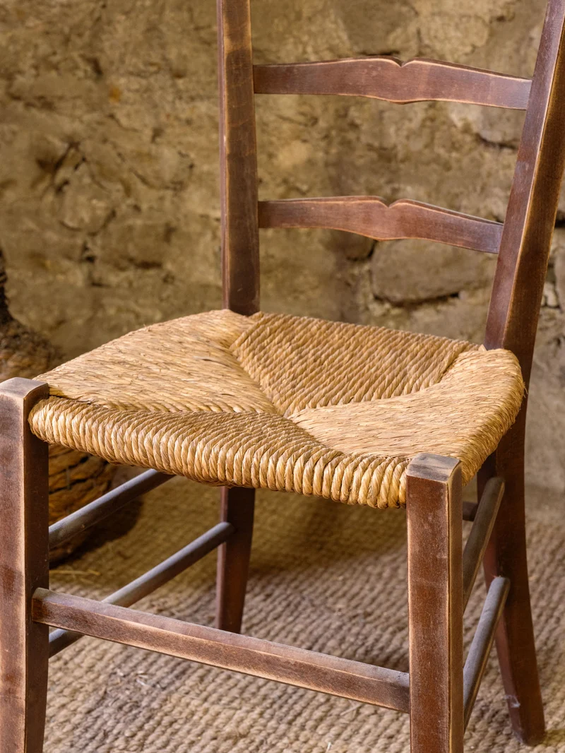 Claude, la chaise en bois et paille N°1623