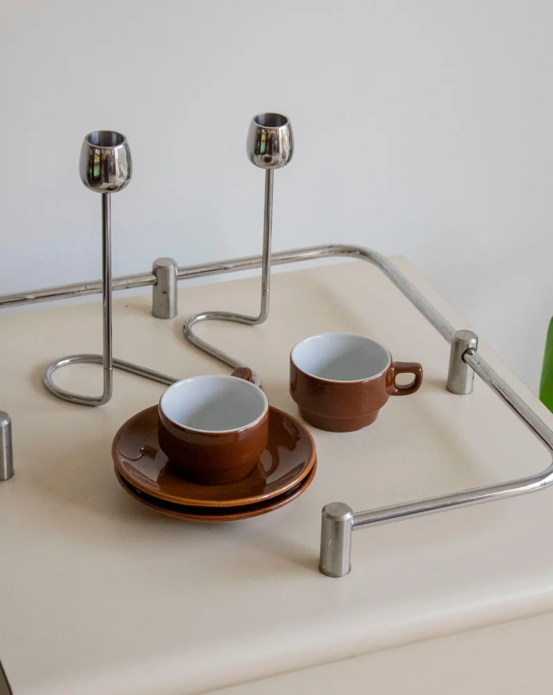 Nestor, le lot de tasses en céramique marron N°773