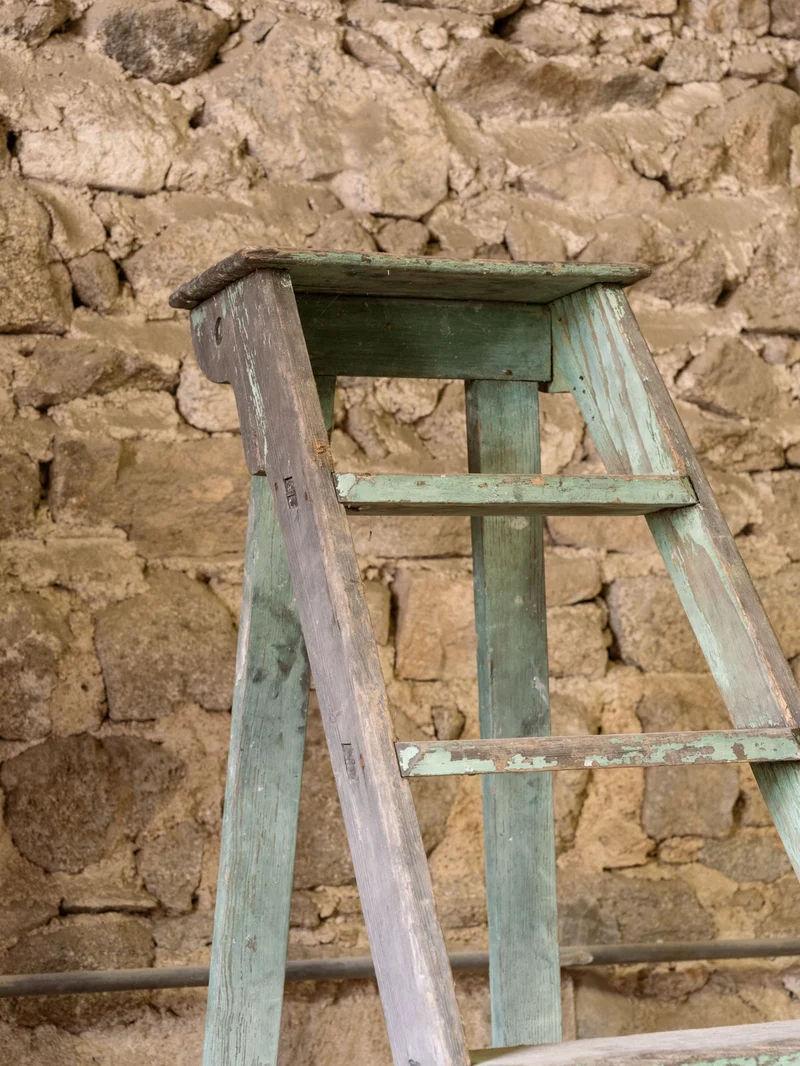 Denis, l'escabeau en bois vert N°56