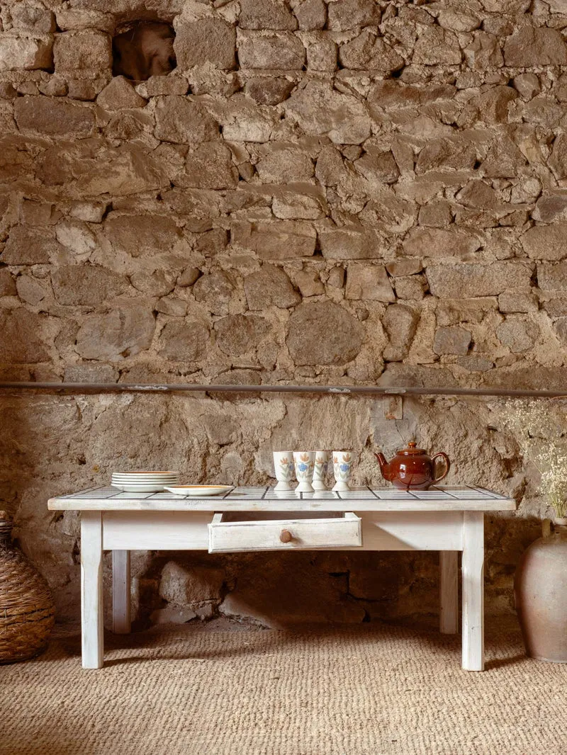 Donna, la table basse en bois et céramique N°1571