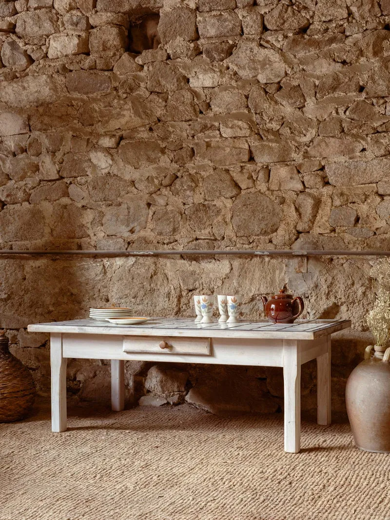 Donna, la table basse en bois et céramique N°1571