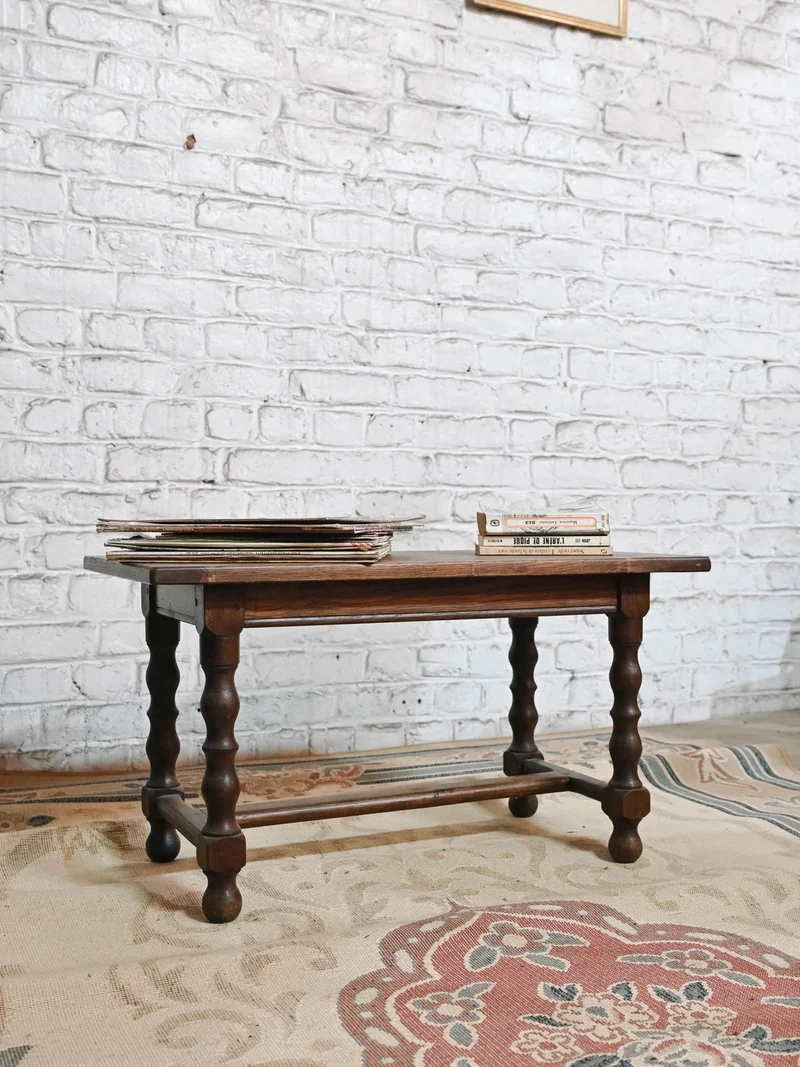 Léonie, la petite table basse rustique en bois N°1164