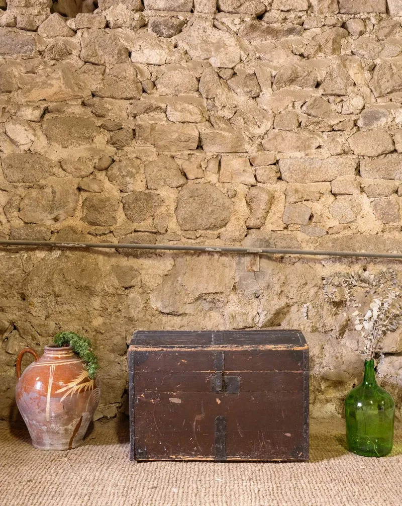 Lucien, le coffre en bois marron foncé N°205