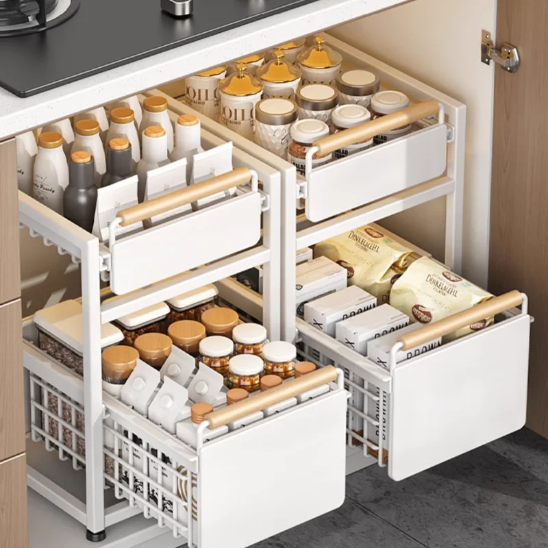 Coulissant Tiroir Cuisine | SmoothDesign™ - 2 Tiroir