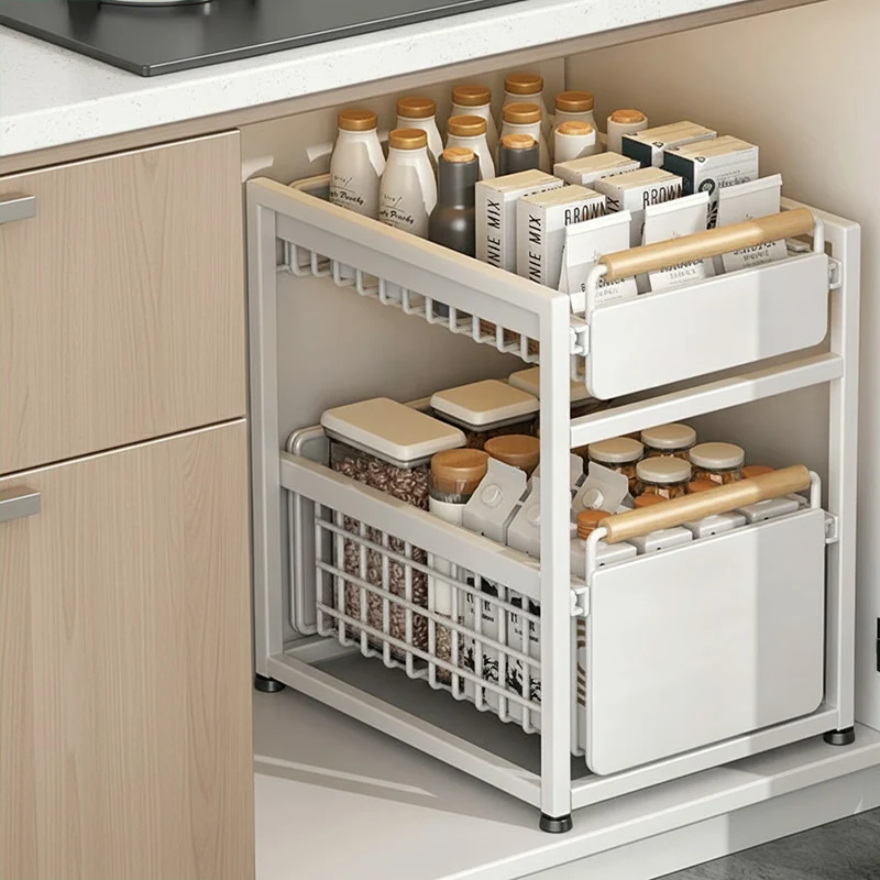 Coulissant Tiroir Cuisine | SmoothDesign™ - 2 Tiroir