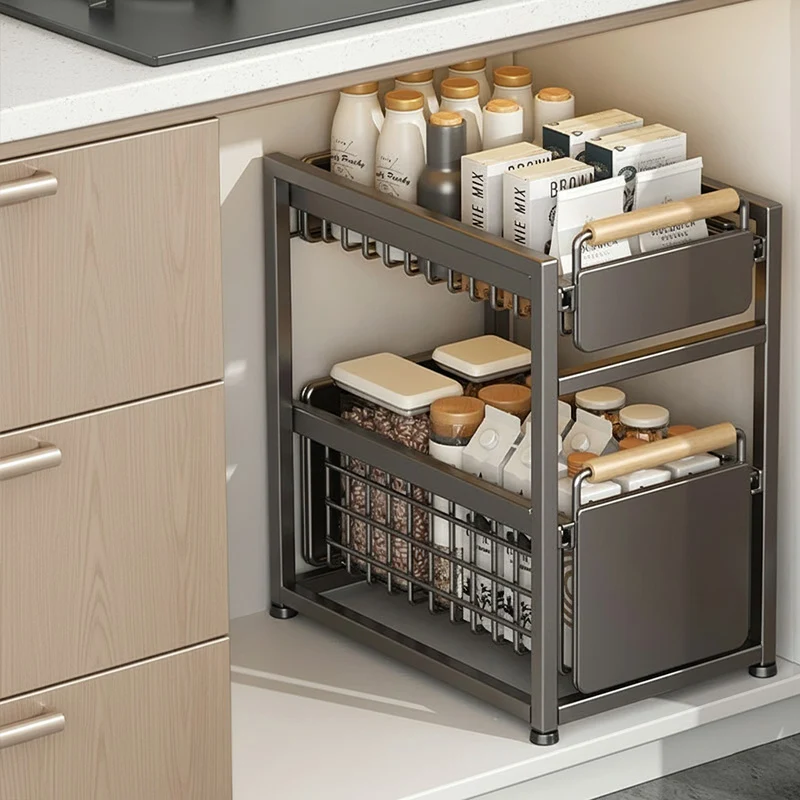 Coulissant Tiroir Cuisine | SmoothDesign™ - 2 Tiroir
