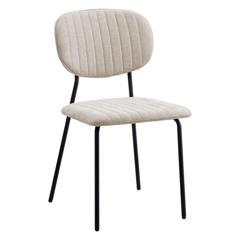 Chaise repas tissu beige