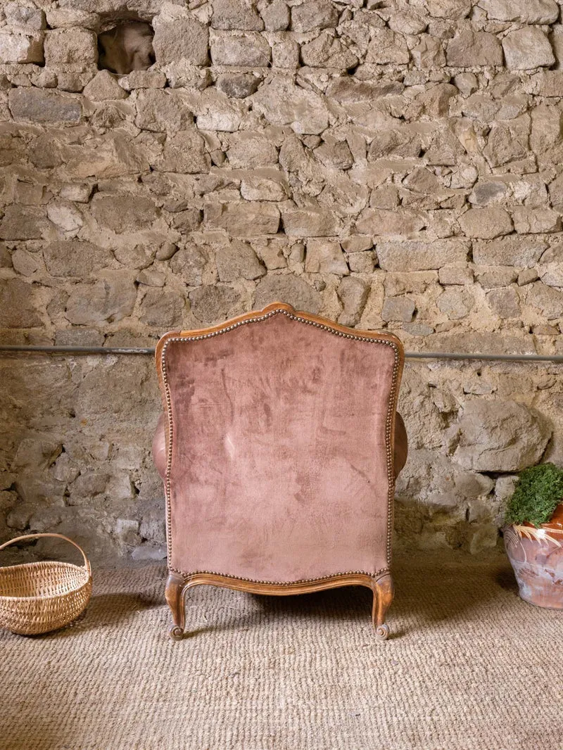 Ernest, le fauteuil en velours marron N°1600