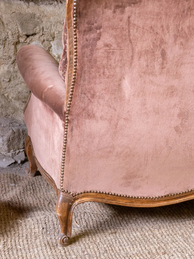 Ernest, le fauteuil en velours marron N°1600