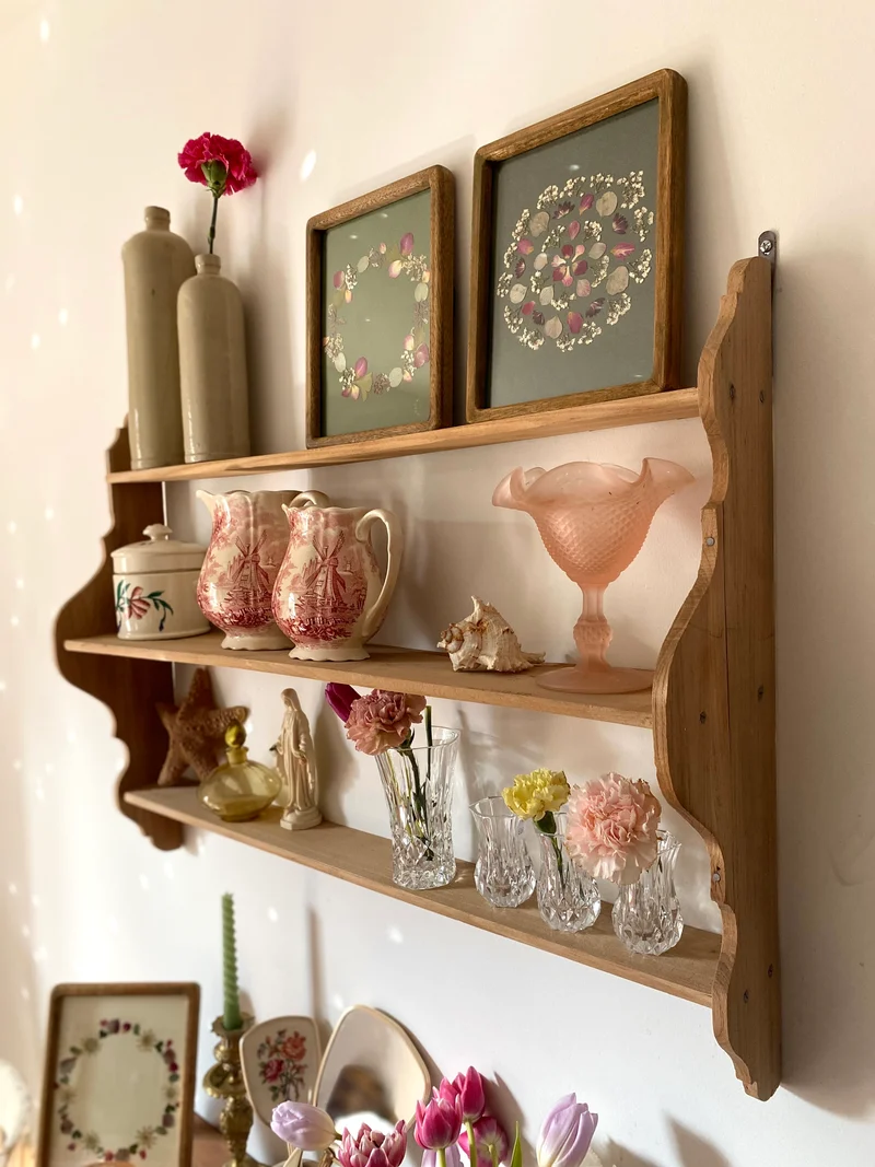 Etagère murale en bois ancien rénové
