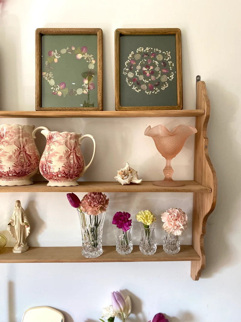Etagère murale en bois ancien rénové