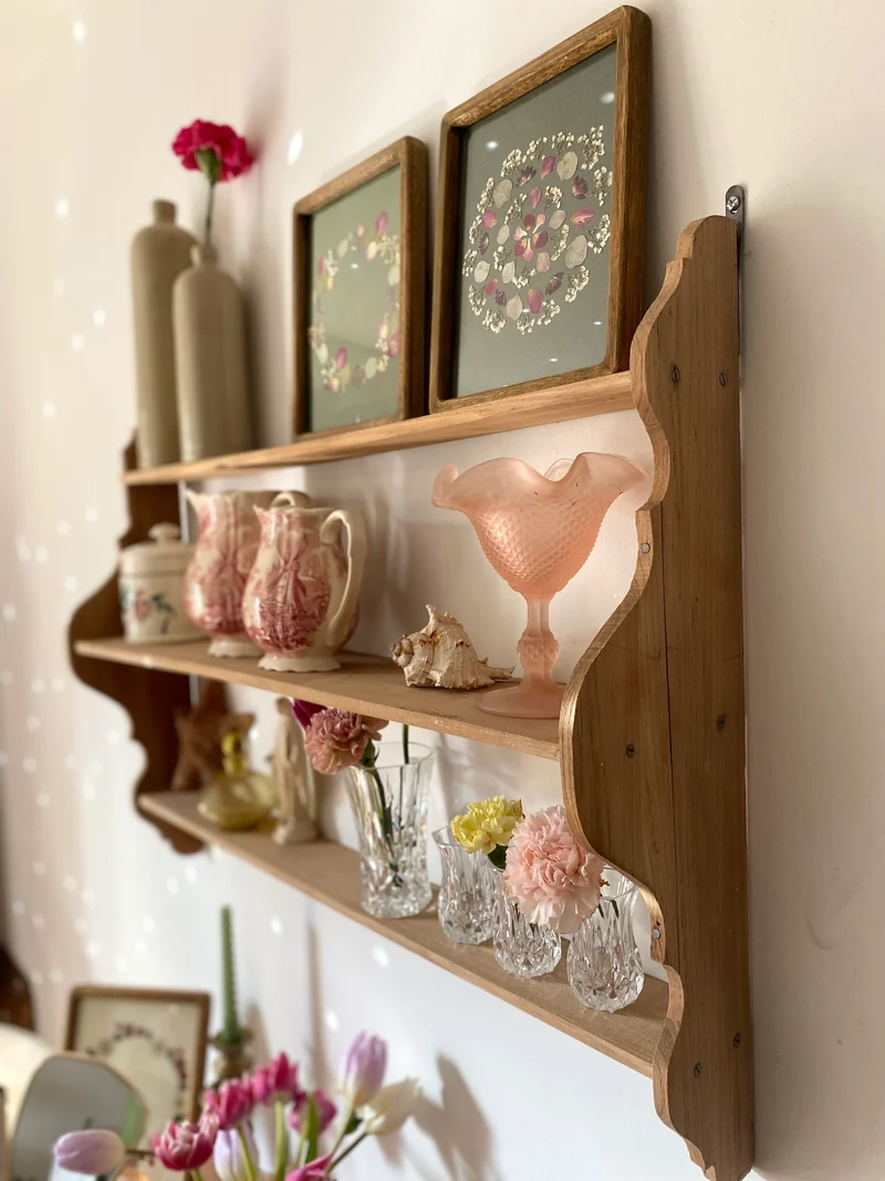 Etagère murale en bois ancien rénové
