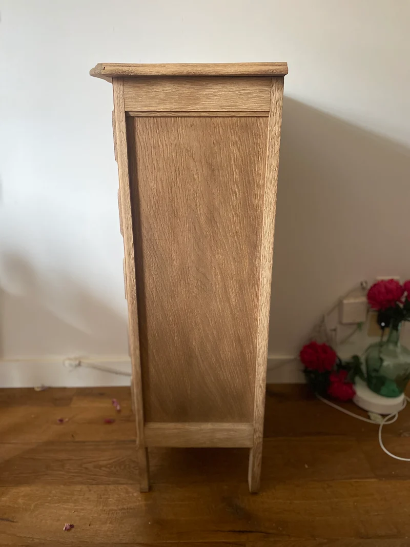 Chiffonnier en bois massif ancien rénové
